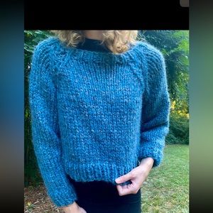 Hand-knitted sweater women's size medium
